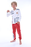 İSOBGİV Alone Desenli %100 Pamuk Erkek Çocuk Pijama Takımı 7-11Yaş 24038