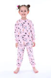 İSOB Pembe Kedi Desenli %100 Pamuk Kız Çocuk Pijama Takımı 3-8 Yaş 31212-P