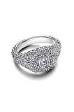 Poseidons Jewellery Pave Kare Kokteyl Yüzük