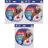 Turbo Yedek Mop Paspas Ucu (%100 Mikrofiber) (3 Lü Set)