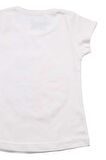 Renkli Roses Baskılı Tshirt Beyaz