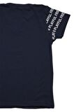 Never Gıve Up Baskılı Erkek Bebek Tshirt Lacivert