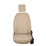 Jaguar F Pace Lüx Deri OTO KOLTUK KILIFI Ön Arka Takım Set Orjinal BEJ