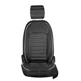 Nissan Maxima Lüx Deri Oto Koltuk Kılıfı Ön Arka Takım Set Orjinal SİYAH BEYAZ