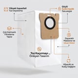Robot Vacuum 5 Pro (OV21GL) ile Uyumlu 4 Yan Fırça 4 Filtre 4 Mop 1 deterjan 4 Toz torbası