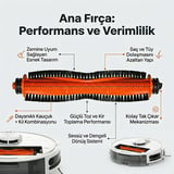 Robot Vacuum 5 Pro (OV21GL) ile Uyumlu 2 Ana Fırça 4 Yan Fırça 4 Filtre 4 Mop 1 Deterjan 4 Toz Torbası