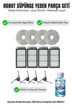 Dreame X50 Ultra Complete (RLX85CE) ile Uyumlu 4 Yan Fırça 4 Filtre 4 Mop 1 deterjan