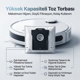 Dreame L40 Ultra Gen2 ile Uyumlu 1 Ana Fırça 2 Yan Fırça 2 Filtre 2 Toz Torbası 1 Temizlik Bezi