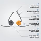 Roborock Qrevo Curv 2 Flow ile Uyumlu 2 Ana Fırça 4 Yan Fırça 4 Filtre 4 Toz Torbası 1 Temizlik Bezi