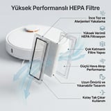 Roborock Qrevo Curv 2 Flow ile Uyumlu 2 Ana Fırça 4 Yan Fırça 4 Filtre 4 Toz Torbası 1 Temizlik Bezi