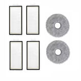 Roborock Qrevo S - Pro - Maxv Uyumlu 4 ADET FİLTRE 2 ADET MOP