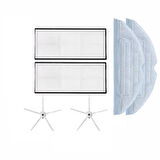 Roborock S7+ Uyumlu 2 ADET FİLTRE 2 ADET BEYAZ YAN FIRÇA 2 ADET MOP