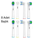 Ultra Sensitive Pro Oral B Uyumlu Yetişkin Şarjlı Diş Fırçası Yedek Başlığı 8 Adet  Başlık