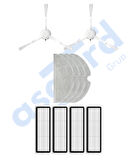 Xiaomi 1C,2C,Mop 2 Uyumlu 2 Yan Fırça 4 Filtre 4 Mop