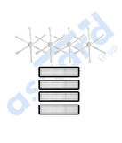 Dreame D9,D9 Max,L10 Pro,D9 Pro Uyumlu 4 Yan Fırça 4 Filtre