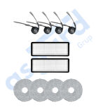 Roborock Qrevo Curv Uyumlu 4 Yan Fırça 2 Filtre 4 Mop