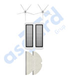 ROBOROCK  S50 – S55 –S5 MAX – S6 – S6 MAXV Uyumlu 2 Yan Fırça 2 Filtre 2 Mop