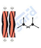 Dreame F9 - Z10 Pro Uyumlu 2 Ana Fırça 2 Yan Fırça