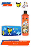 Raid Elektromat 20 Tablet & Mr. Muscle Jel Lavabo Açıcı,1L