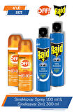 Sinekkovar Sprey 100 ml & Raid Sineksavar 2in1 300 ml