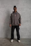 Erkek Maske Baskılı Kapüşonlu Sweat
