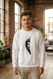 Oversize Bisiklet Yaka Sevgililer Günü Baskılı Sweatshirt