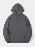 Erkek Düz Kapüşonlu Sweat