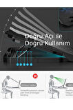 İki Fanlı Işıklı Telefon Standlı  15"-17" Pro Standlı Notebook Soğutucu