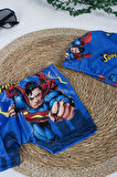 Superman Baskılı Erkek Bebek Boneli Deniz Şortu