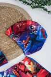 Avengers Baskılı Boneli Erkek Çocuk Mayo