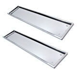 Krom Plakalık Plaka Altlığı 53x12cm 2'li