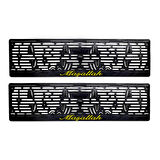 Maşallah Yazılı Plastik Plakalık Plaka Altlığı Çıtalı 2'li Sarı