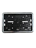 Çerçeveli Motorsiklet Plakalık Plaka Altlığı Krom Nikelajlı 26x17cm 1 Adet