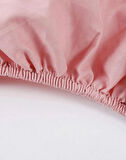 %100 COTTON (PAMUK) 160x200+30 cm FİTTED (LASTİKLİ) ÇİFT KİŞİLİK PEMBE ÇARŞAF BED SHEET