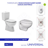 Plodna House Universal Yavaş Kapanan Klozet Kapağı Beyaz 