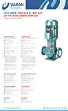Varan CES-I 50-13-01502 İn-line Döküm Santrifüj Pompa 2 HP / 1.5 kW, Trifaze 380 V, 18 Mss, 25 m3/h