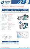 Varan CM 8-40T Kademeli Paslanmaz Santrifüj Pompa 3 HP / 2.2 kW, Trifaze 380 V, 73 Mss (AISI 316)