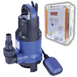 Varan QDP 750AW KORUMA PANOLU Plastik Pis Su Drenaj Dalgıç Pompa 1 HP/ 0.75 kW, Monofaze 220 V, 9 Mss