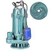 Varan WQD 5-15-0.75F Açık Çarklı Foseptik Dalgıç Pompa 1 HP/ 0.75 kW, Monofaze 220 V, 15 Mss, 20 m3/h