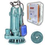 Varan WQD 5-15-0.75F Açık Çarklı KORUMA PANOLU Foseptik Dalgıç Pompa 1 HP/ 0.75 kW, Monofaze 220 V