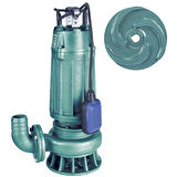 Varan WQD 7-15-1.1F Açık Çarklı Foseptik Dalgıç Pompa 1.5 HP / 1.1 kW, Monofaze 220 V, 17 Mss, 24 m3/h