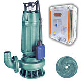 Varan WQD 7-15-1.1F Açık Çarklı KORUMA PANOLU Foseptik Dalgıç Pompa 1.5 HP / 1.1 kW, Monofaze 220 V