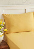 %100 Cotton (PAMUK) Sarı100x200 30 Cm Fitted (LASTİKLİ) Tek Kişilik Çarşaf Bed Sheett