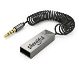 Plentiful Bluetooth Adaptör Araba ve Araç USB ve 3.5mm AUX Giriş Bluetooth 5.1 Adaptör Çevirici Arabanızda Müzik Dinleme Telefon Görüşemesi