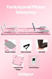 Pilates Tahtası Seti Reformer Etkili Çok Amaçlı Direnç Lastikli Diz Minderli Ev Tipi Pilates Aleti
