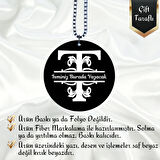 Kişiye Özel T Harfli Dikiz Ayna Süsü İsme Özel Firmalara Özel Araba Oto Süsü