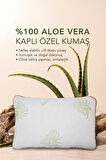 Aloe Wera kumaşlı Visco parçacıklı ortopedik yastık,saten biyeli Visco yastık 1200 gr