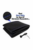 Deri Direksiyon  Uyumlu Kılıfı Sarmalı Dikmeli Mavi Dikişli Kokusuz