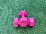 Leyaton 1 Kg Dambıl Seti Ağırlık Seti 1 Kg 2 Adet Pembe