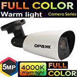 OPAX-1290 5MP FULL COLOR AHD 6 WARM LIGHT 4 in 1 AHD BULLET FULL COLOR METAL BULLET CAMERA